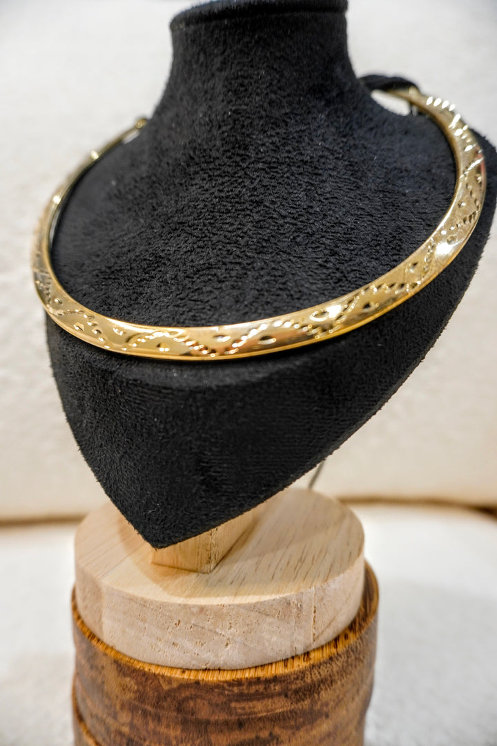 Brass Shining Horizon - Solid Minimalist Crescent Necklace