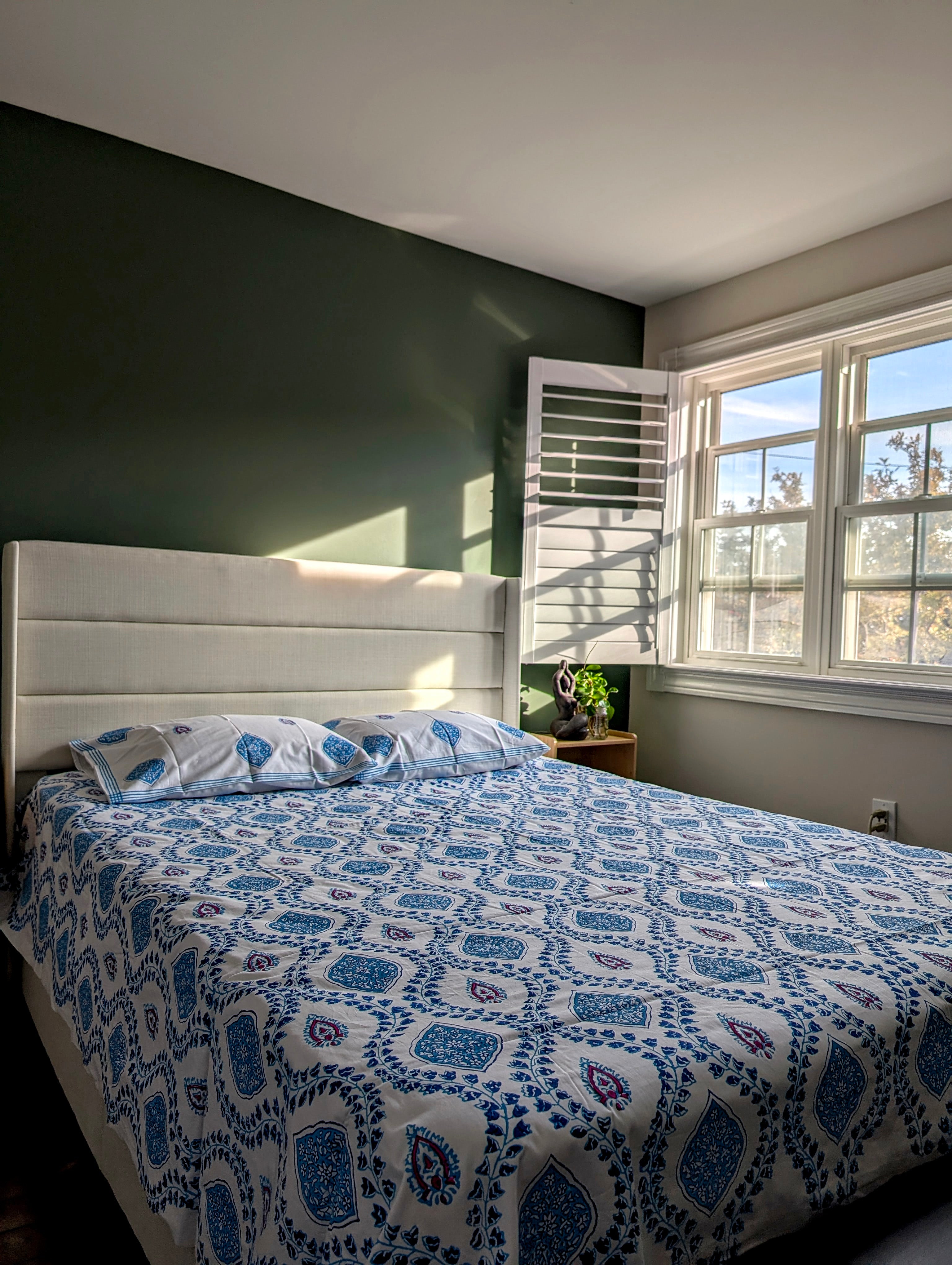 Blue Serenity Bed Set – 100% Cotton Block Print Bed Set