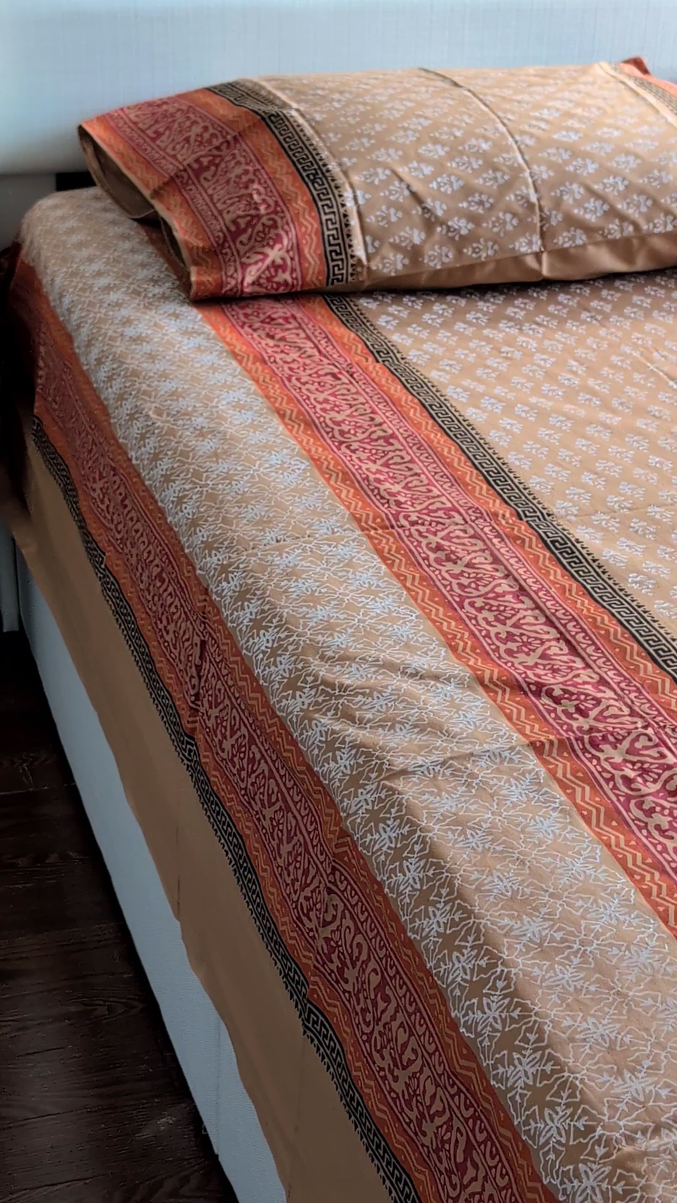 Heritage Ember Bed Set – 100% Cotton Block Print Bed Set